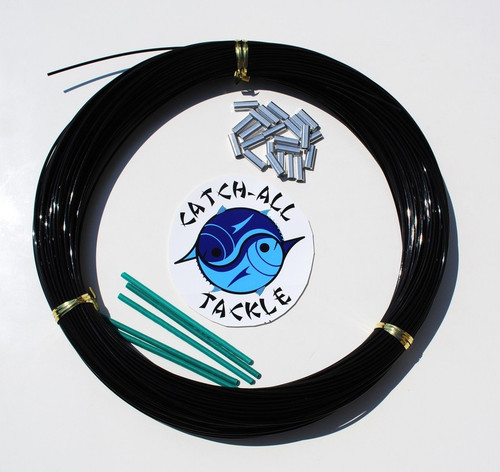 Black Monofilament Leader Kit 100yds w/crimps 1.6mm-3.2mm